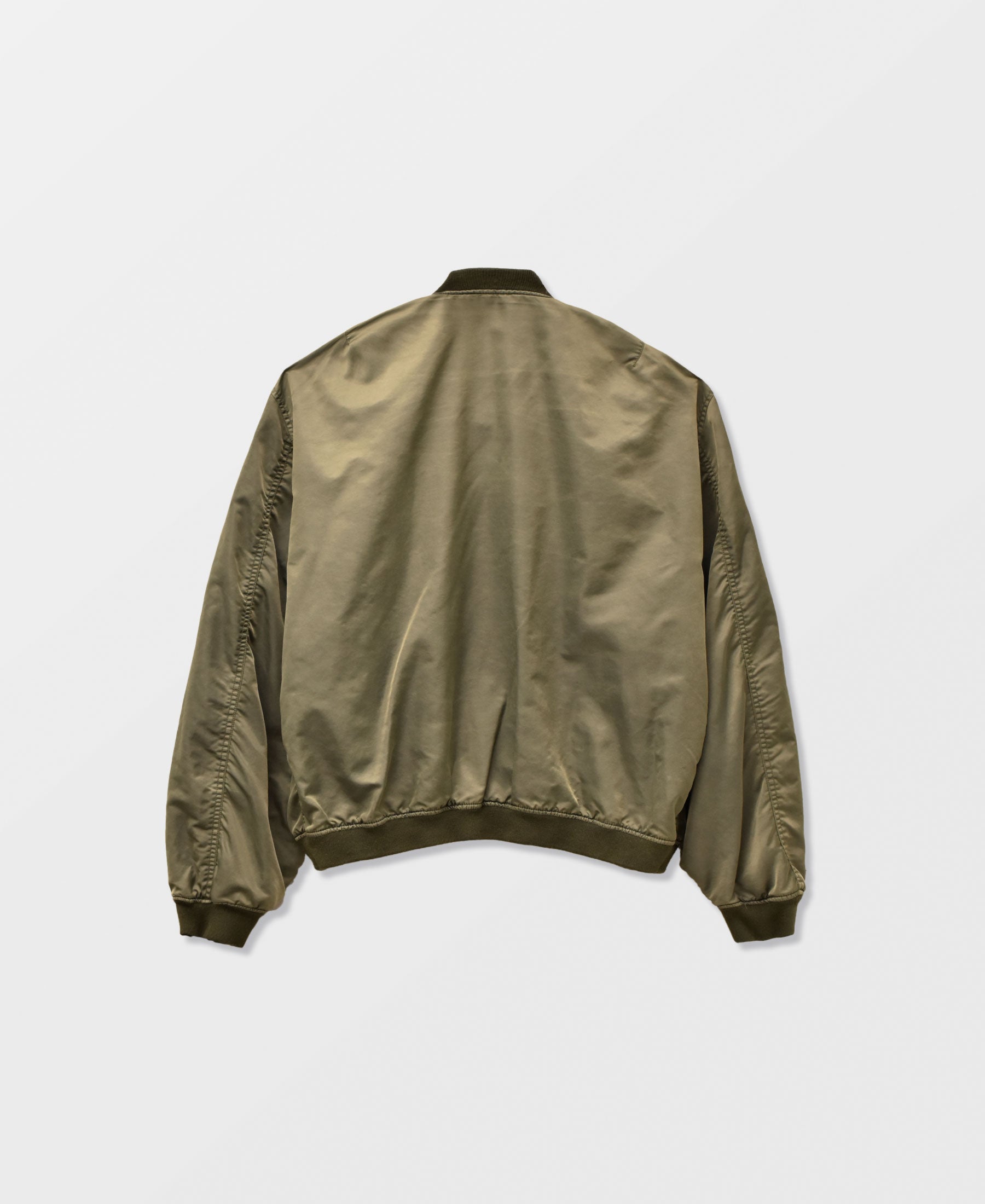 OUTLET | ANTIQUE WASH NON PADDED BOMBER JACKET | OD