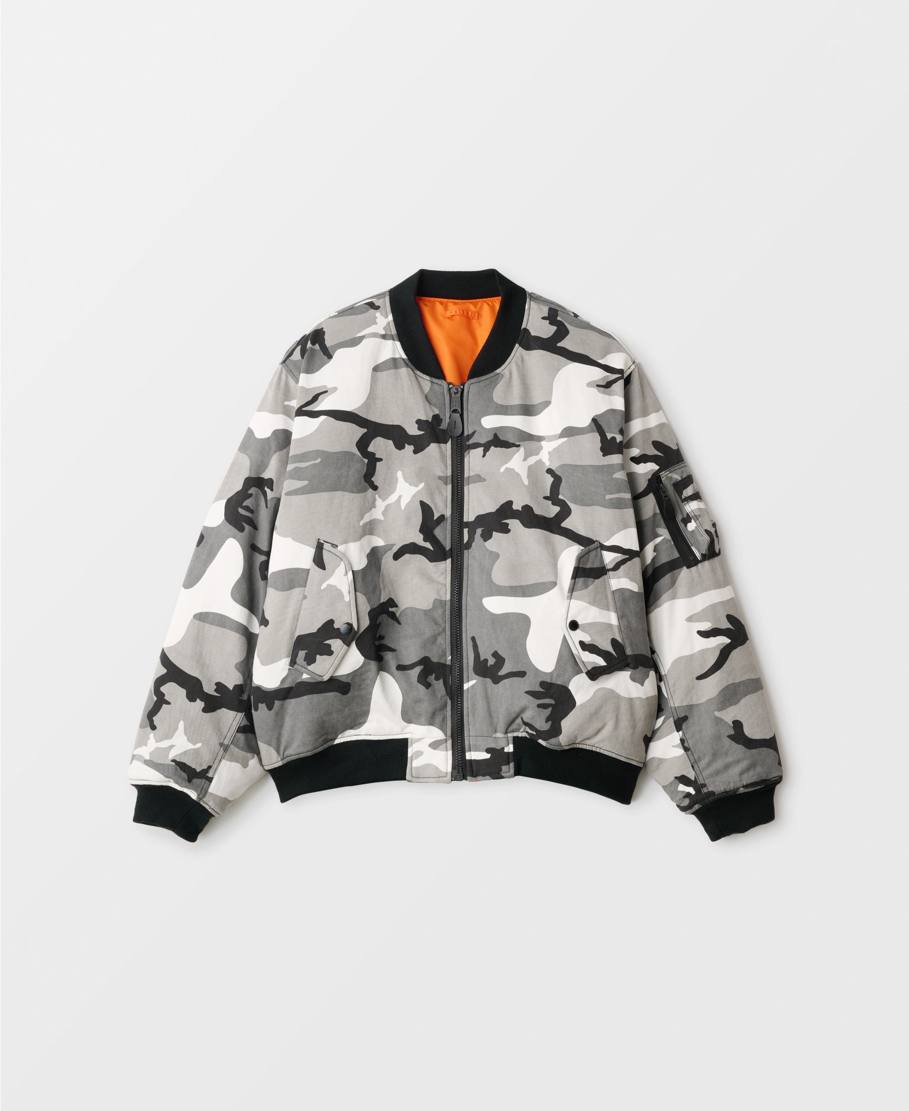 ヴィンテージウォッシュ コットンボンバージャケット | ウッドランド迷彩