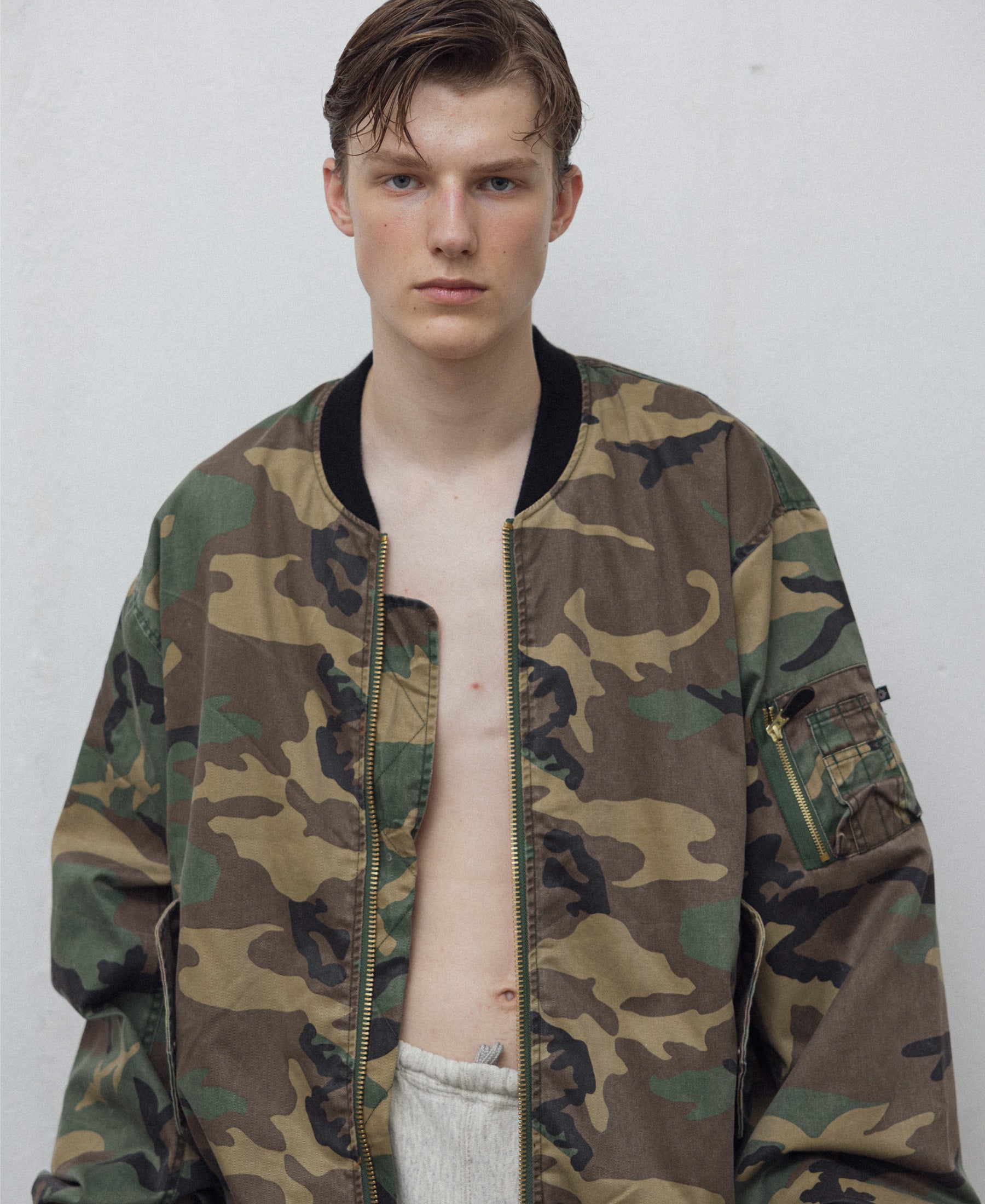 OUTLET 50%OFF | NON-PADDED BOMBER JACKET |  VINTAGE WASH WC