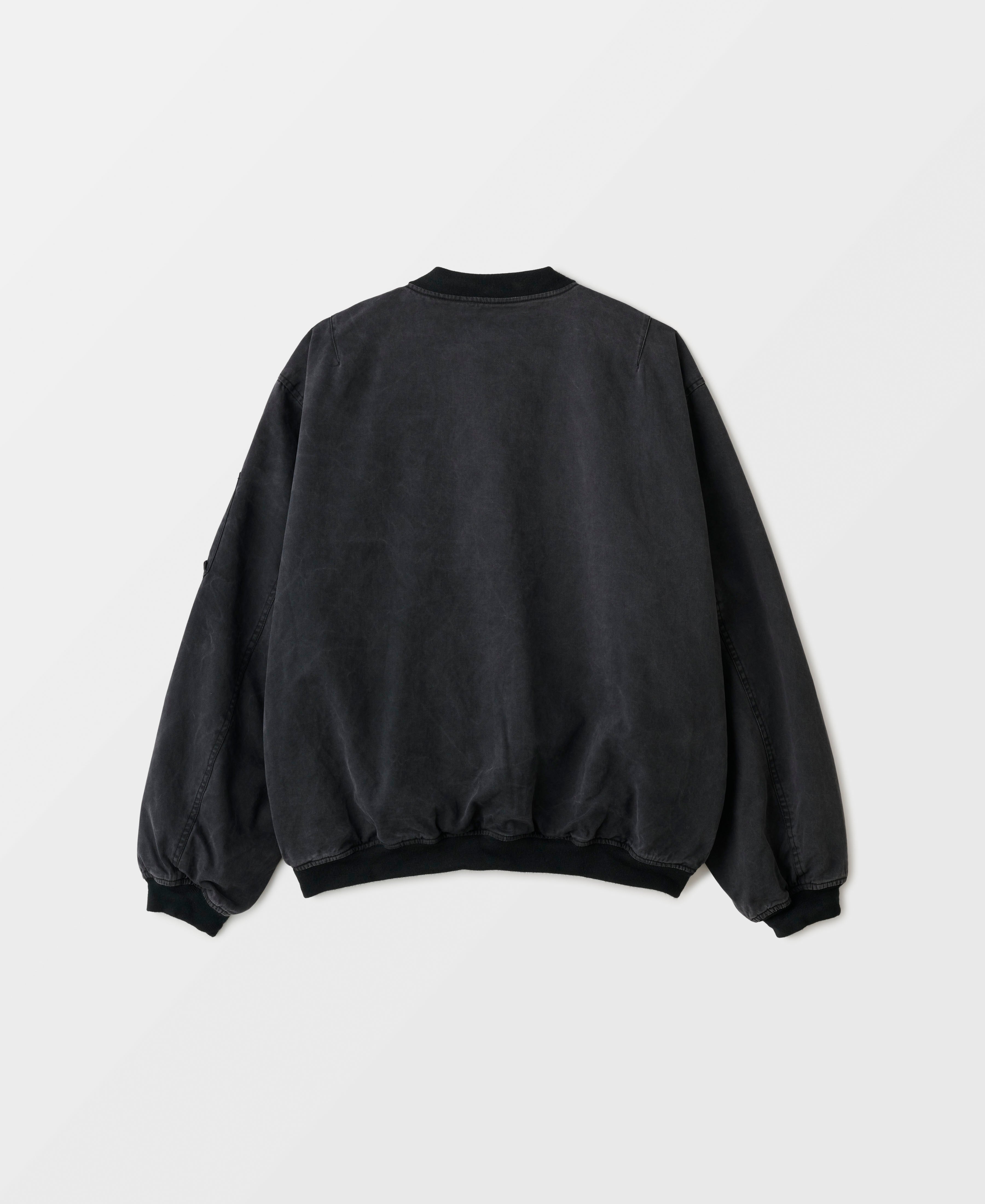 サンフェイドウォッシュ ノンパテッド ボンバージャケット | ブラック2