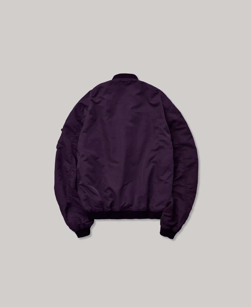 LTD | ANTIQUE WASH NON PADDED BOMBER JACKET | PURPLE 