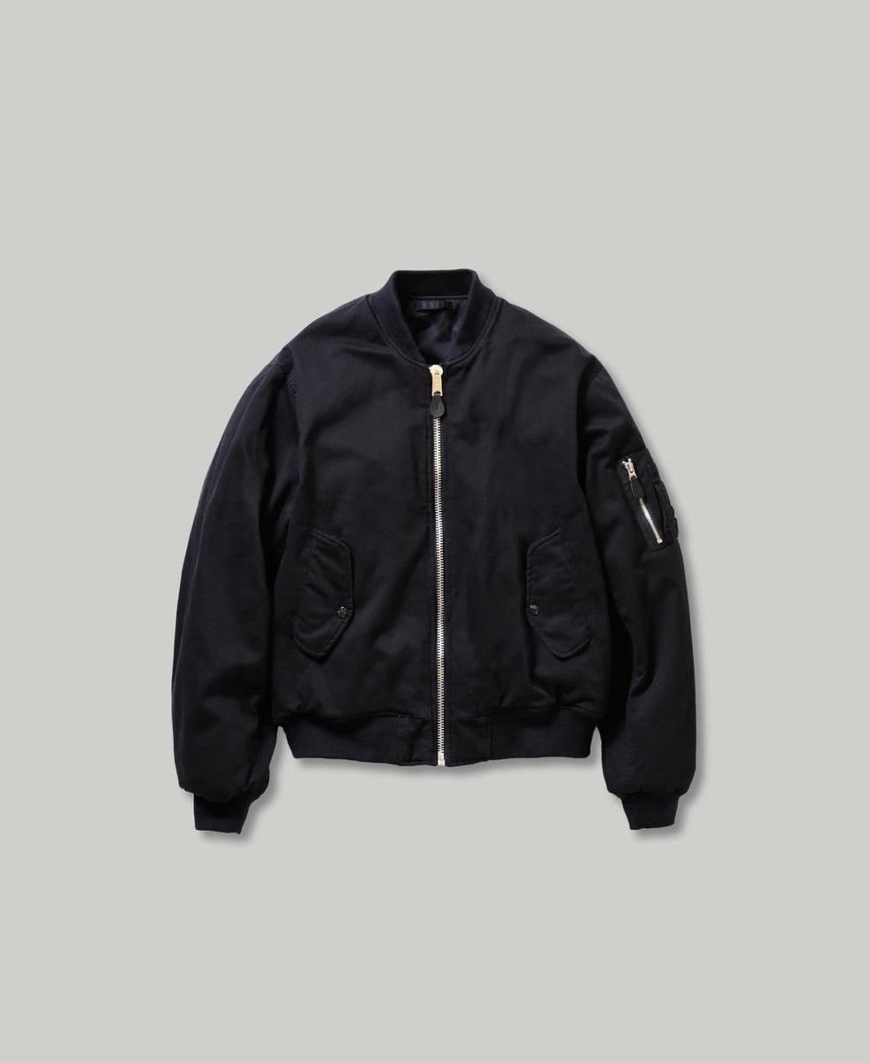 LTD 50 | VINTAGE WASH COTTON BOMBER JACKET | BLACK – F.M.C.D.