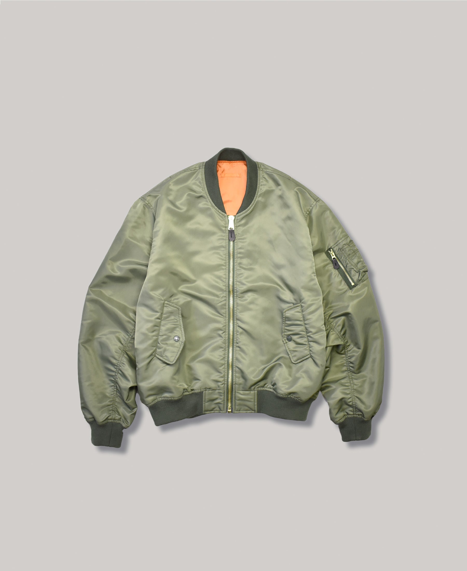 NEW | NON-PADDED BOMBER JACKET |  GREEN