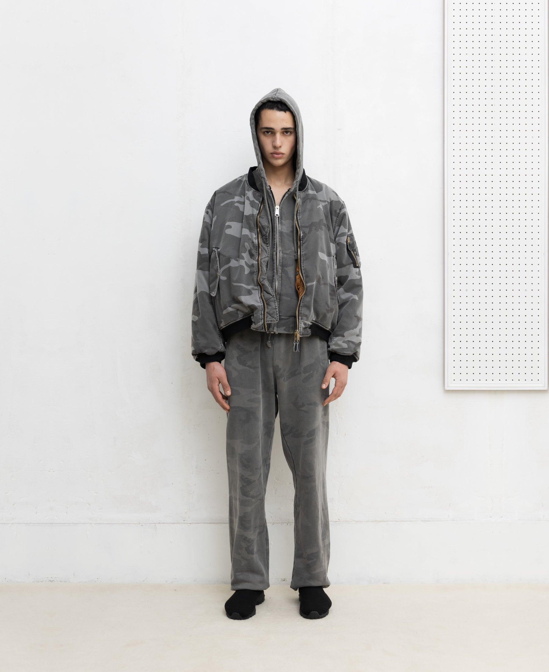 24AW | ANTIQUE WASH DOUBLE FACE CAMO BOMBER JACKET - UC