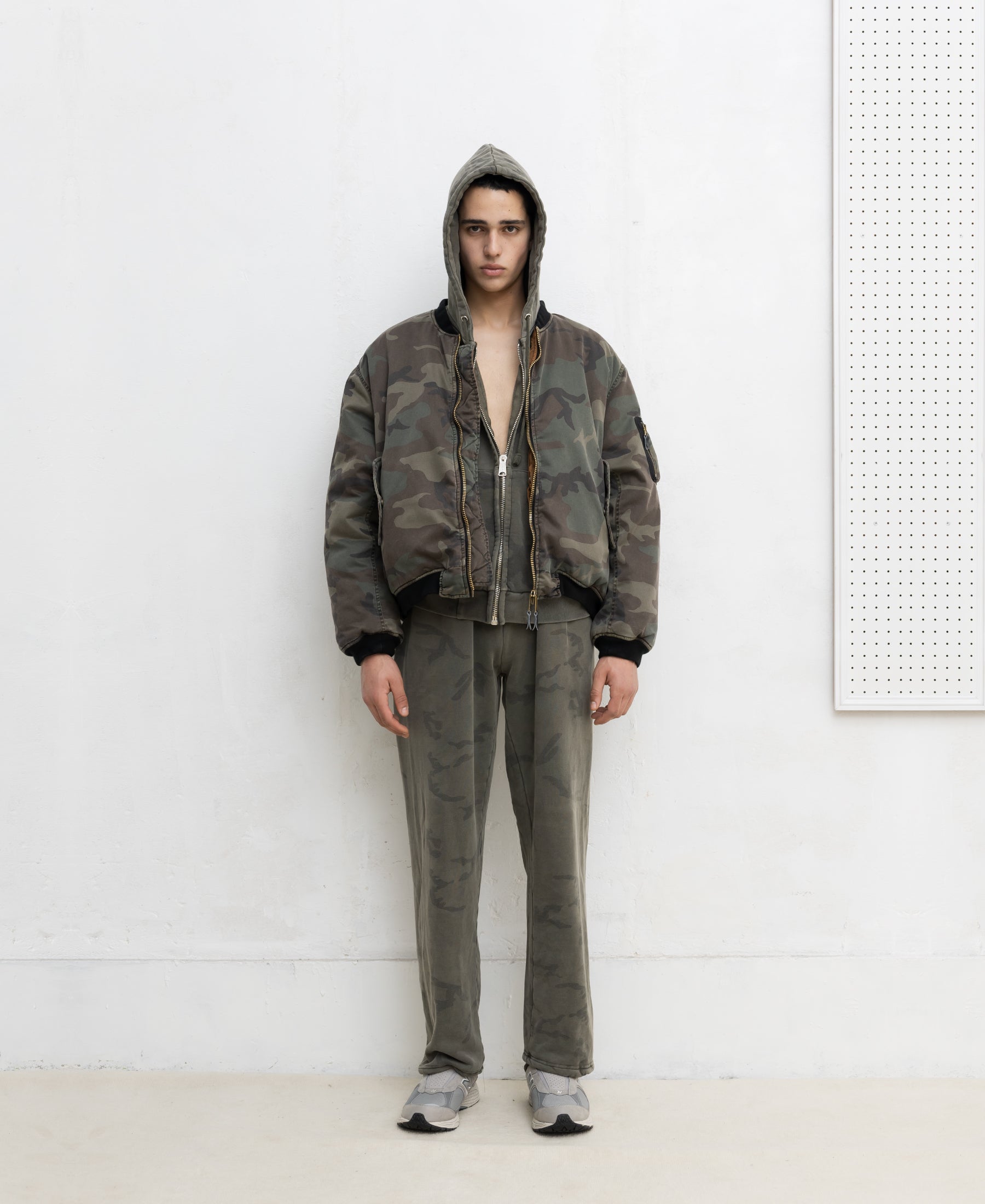 24AW | ANTIQUE WASH DOUBLE FACE CAMO BOMBER JACKET - WC