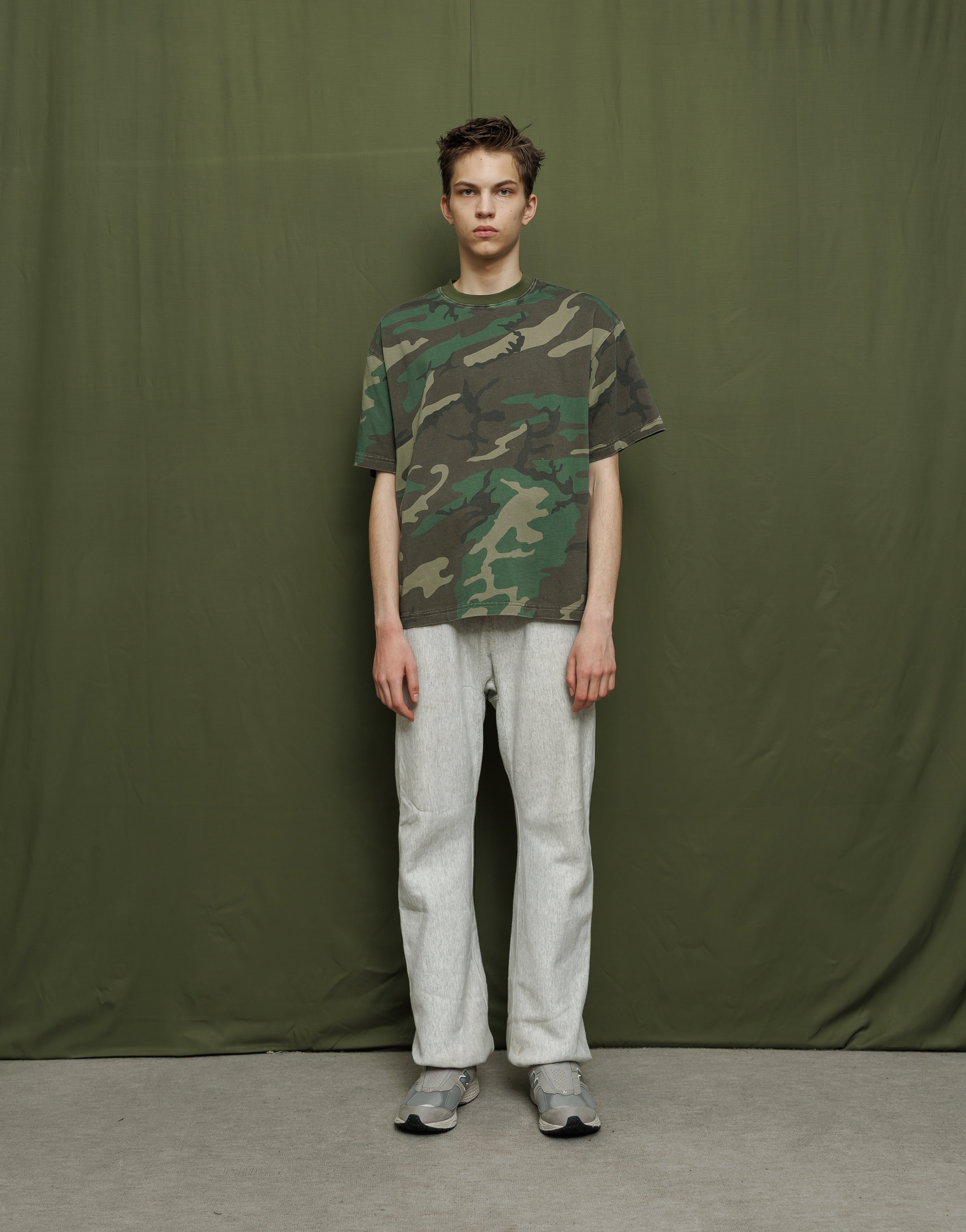 ヴィンテージウォッシュ ショートスリーブシャツ - ウッドランドカモ