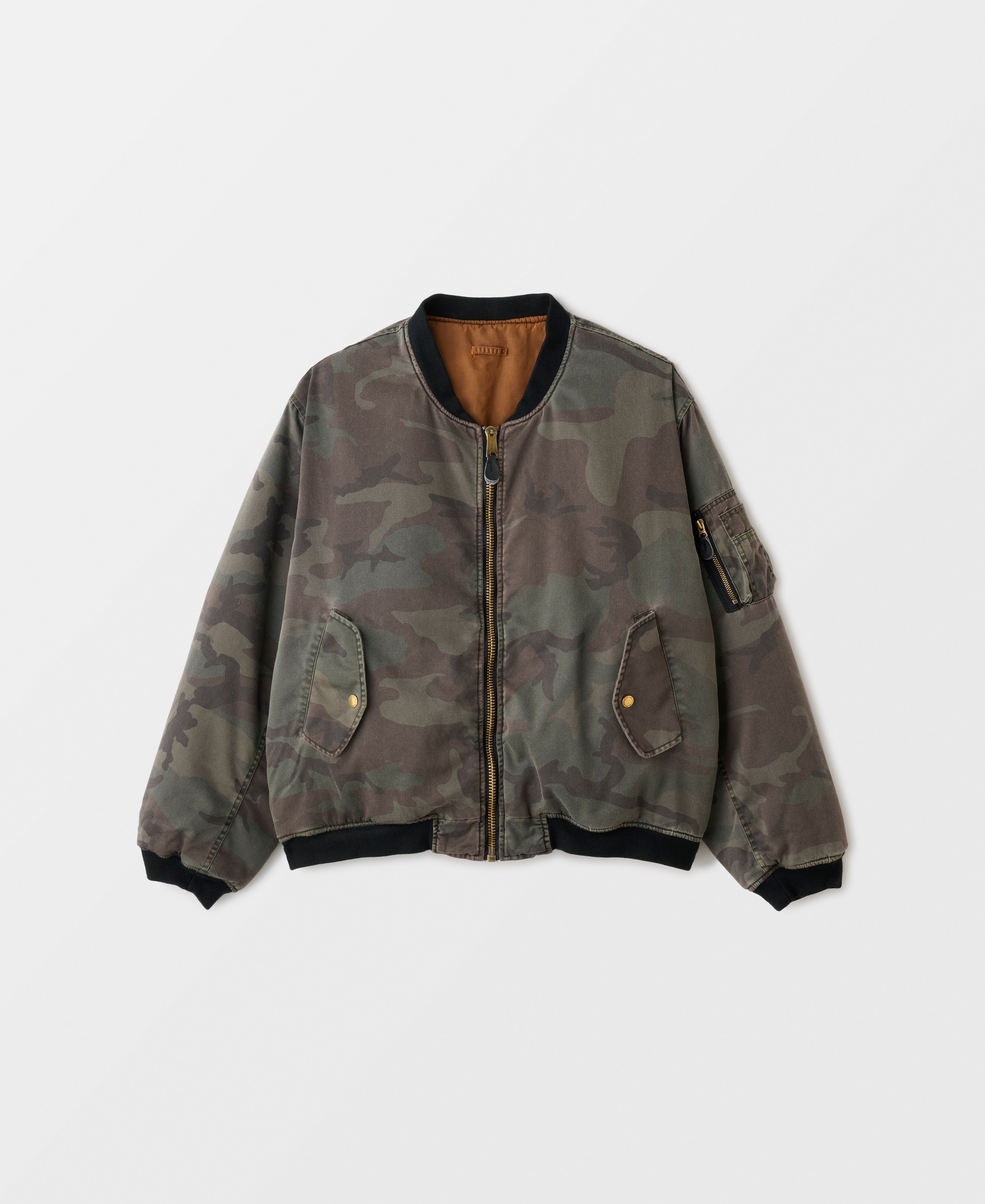 24AW | ANTIQUE WASH DOUBLE FACE CAMO BOMBER JACKET - WC