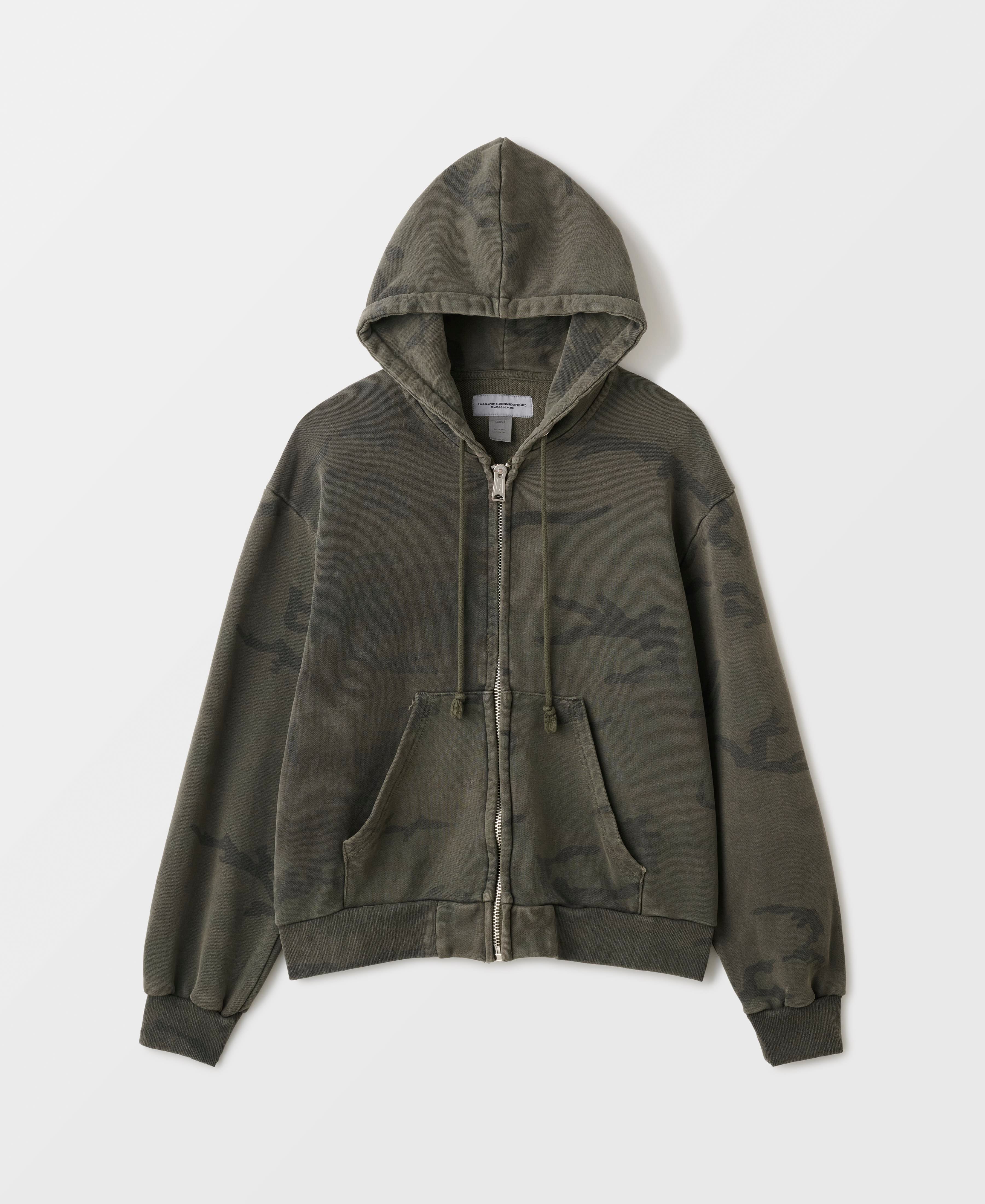 24AW | ANTIQUE WASH Camo Sweat Zip Hoodie | WC