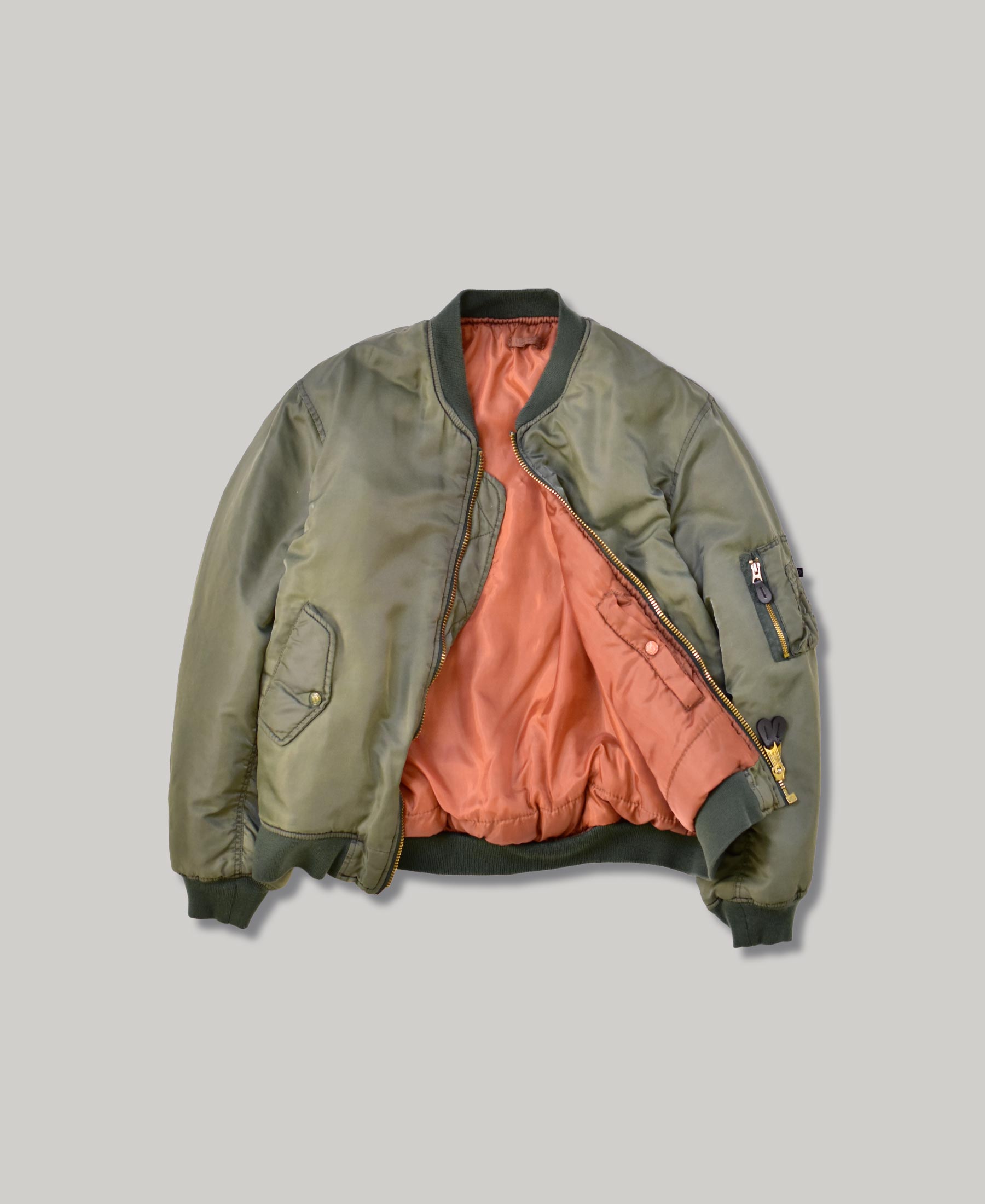 MA-1 | NON-PADDED BOMBER JACKET | VINTAGE WASH UC – F.M.C.D. ...